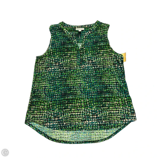 Top Sleeveless By Dana Buchman In Green, Size: Xl