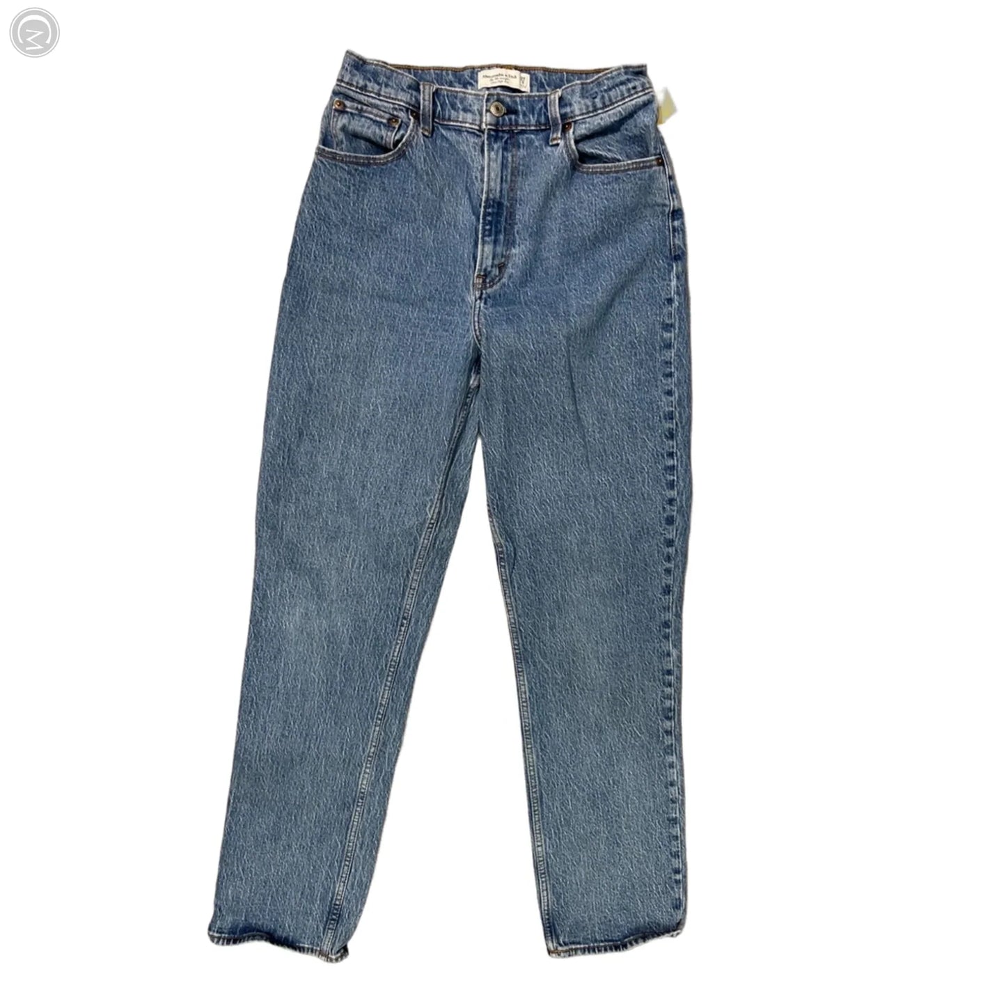 Jeans Straight By Abercrombie And Fitch In Blue Denim, Size: 8