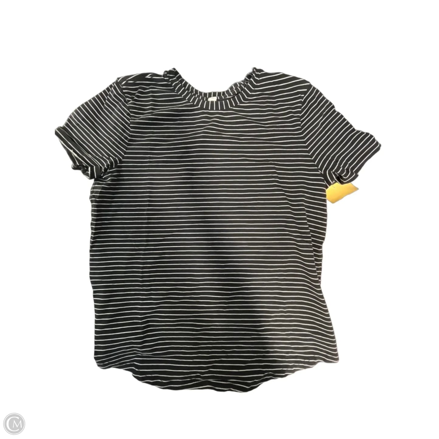 Top Short Sleeve By Lululemon In Black & White, Size: 8