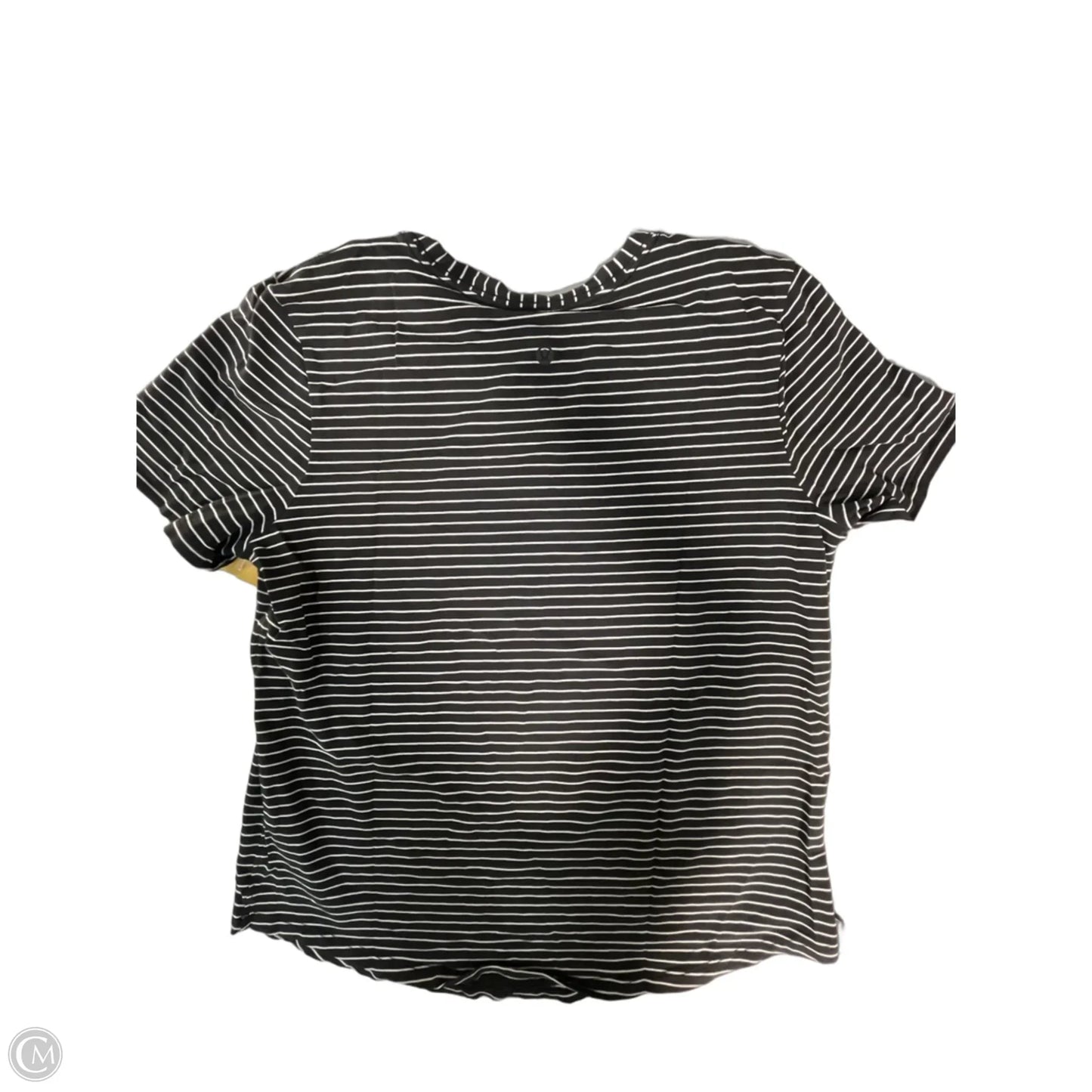 Top Short Sleeve By Lululemon In Black & White, Size: 8