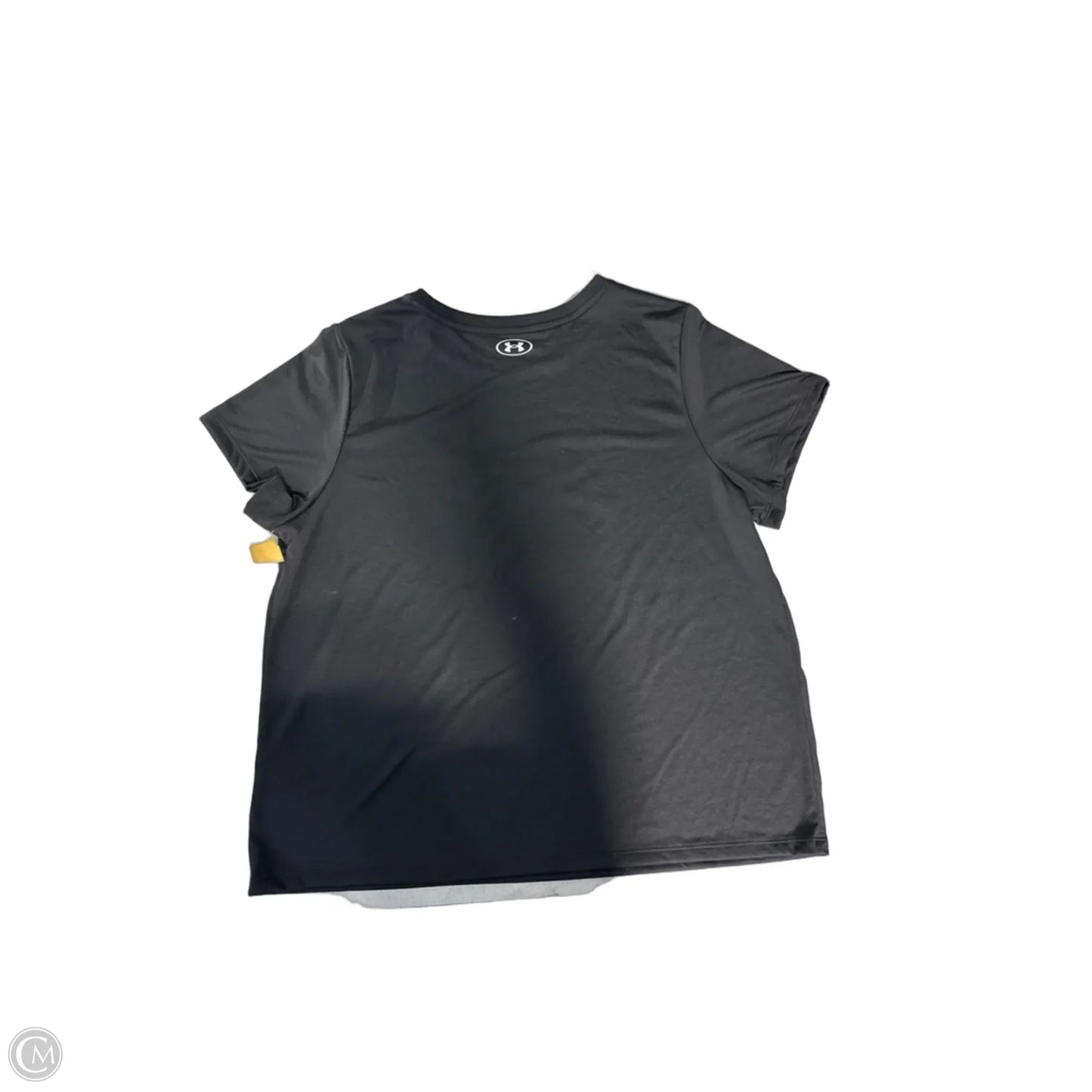 Athletic Top Short Sleeve By Under Armour In Black, Size: 1x