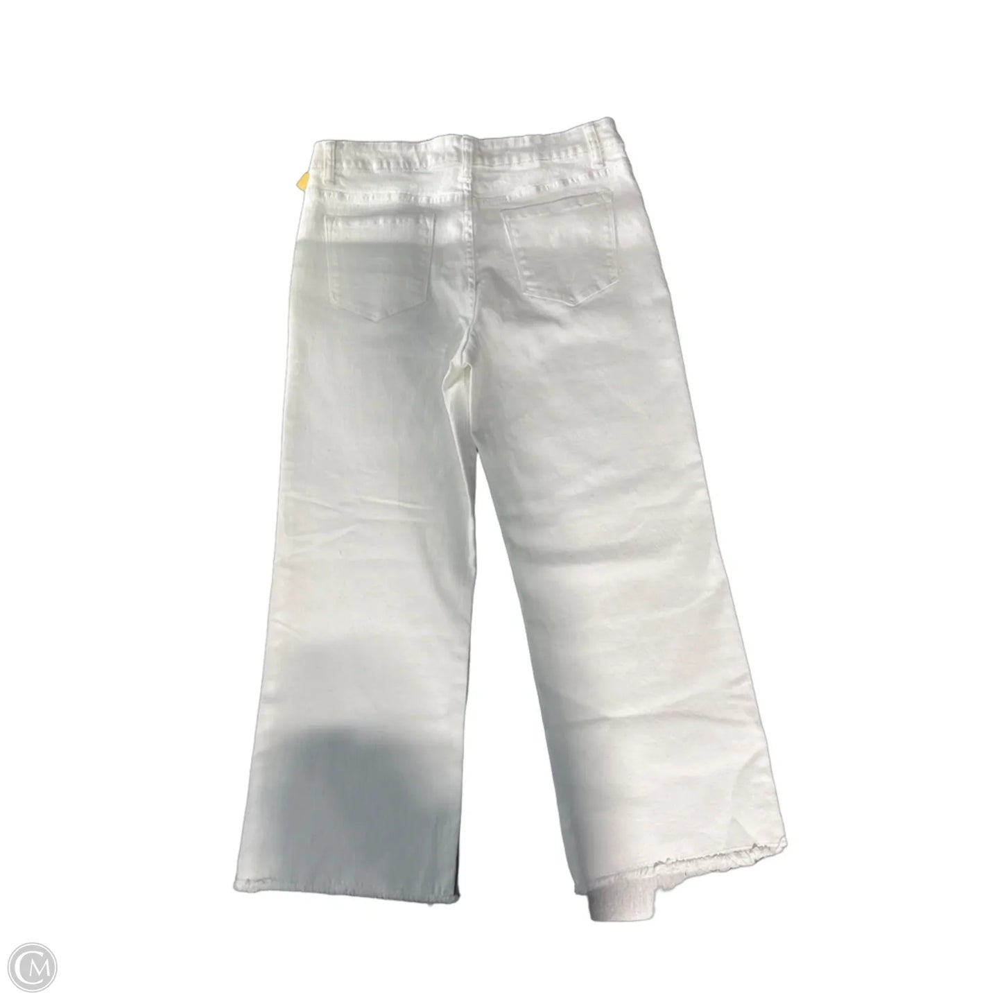Jeans Wide Leg By Anniewear In White Denim, Size: 16