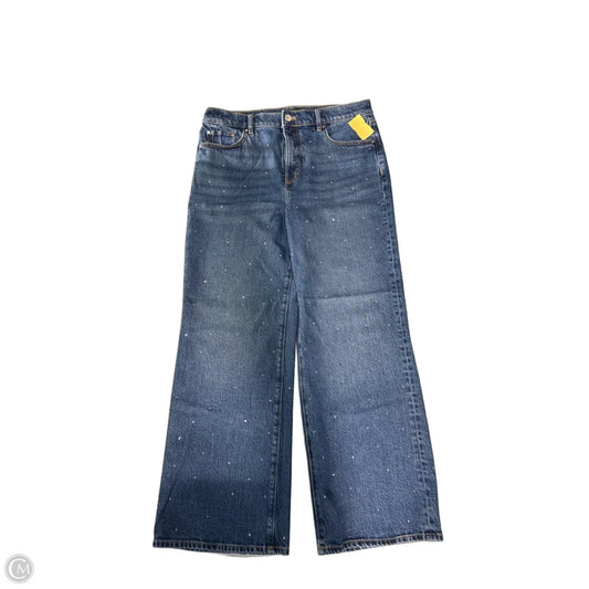 Jeans Wide Leg By Ann Taylor In Blue Denim, Size: 10p