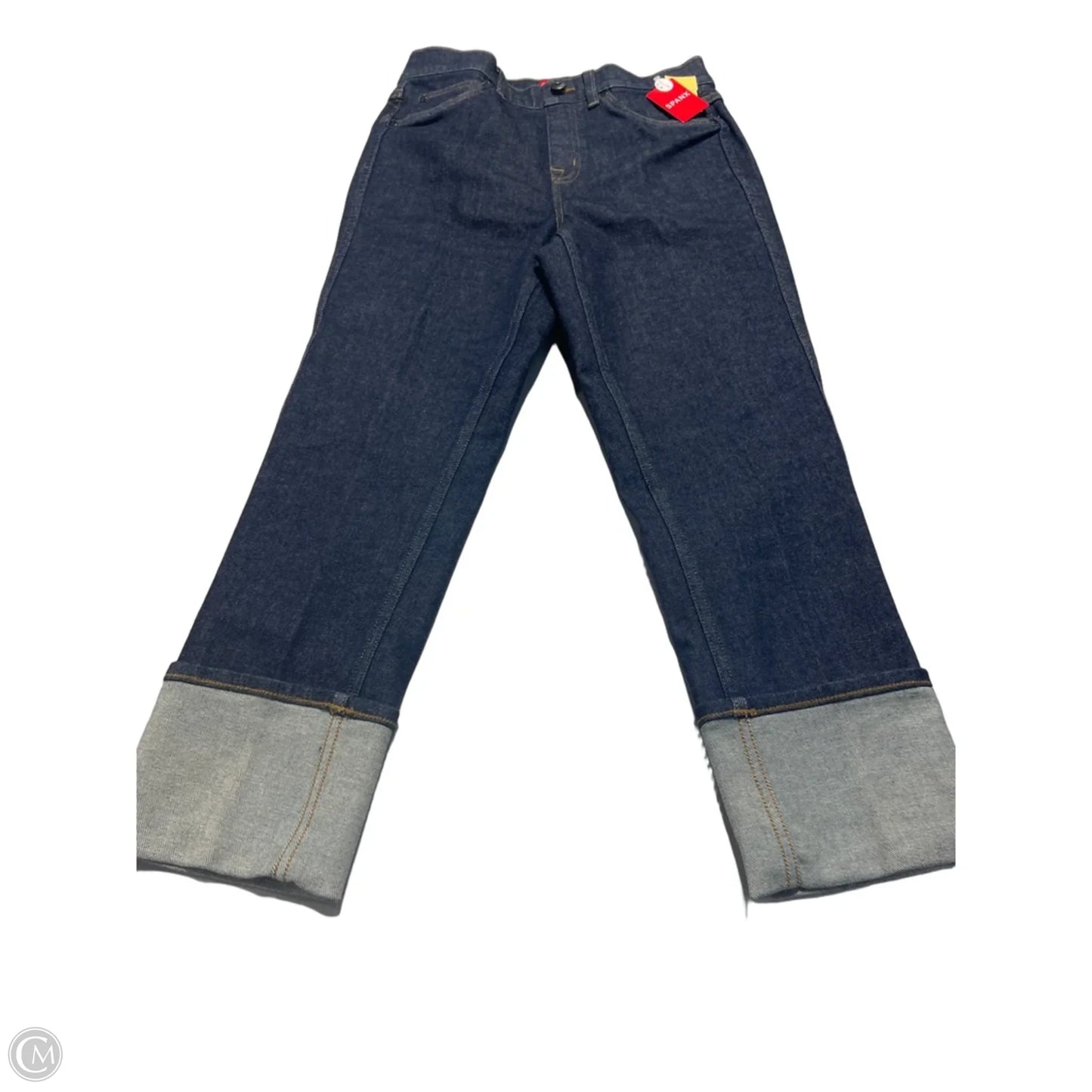 Jeans Straight By Spanx In Blue Denim, Size: 10