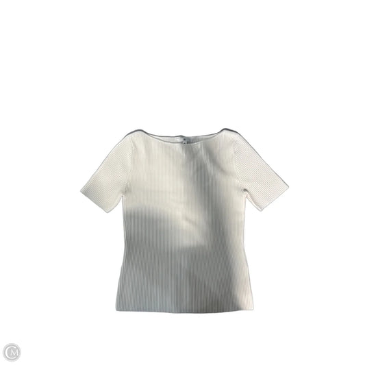 Top Short Sleeve By Banana Republic In White, Size: M