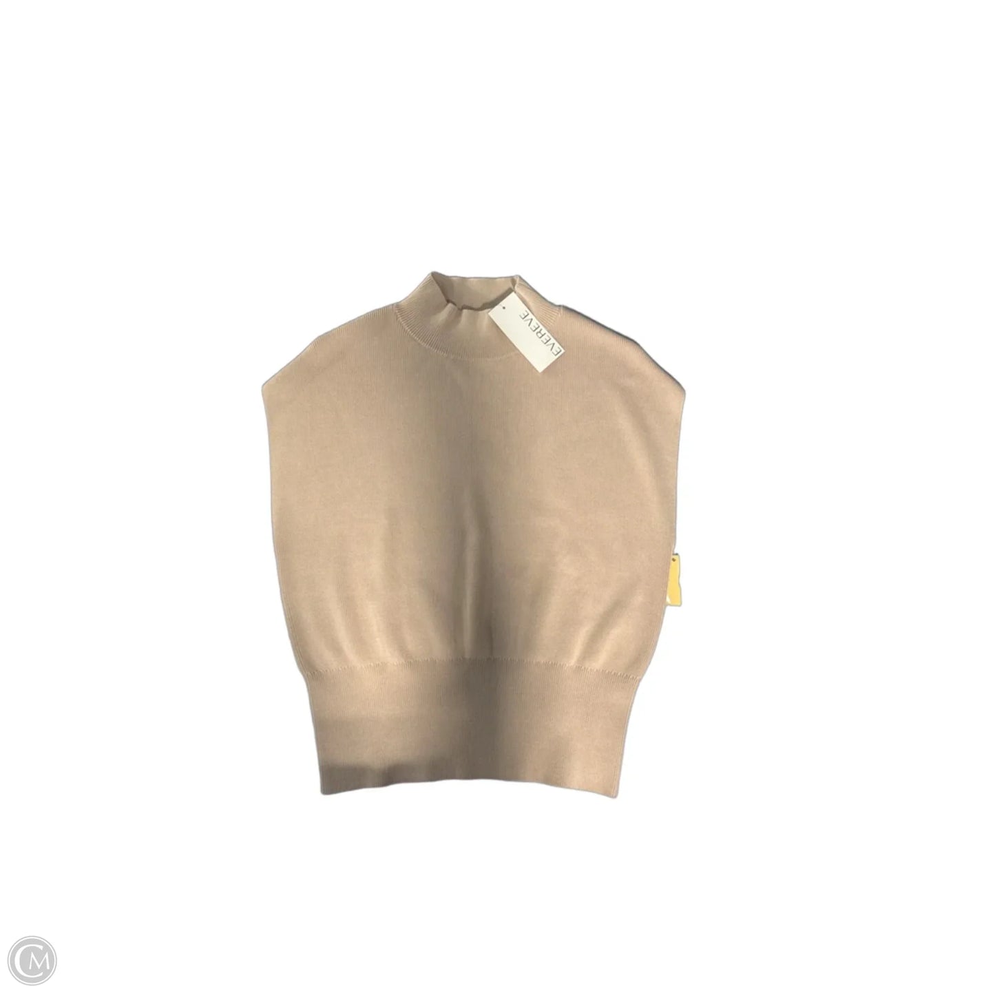 Blouse Sleeveless By Evereve In Tan, Size: Xs
