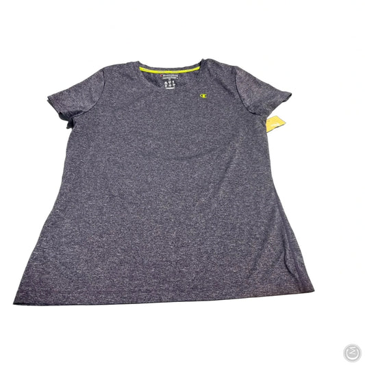 Athletic Top Short Sleeve By Champion In Purple, Size: M
