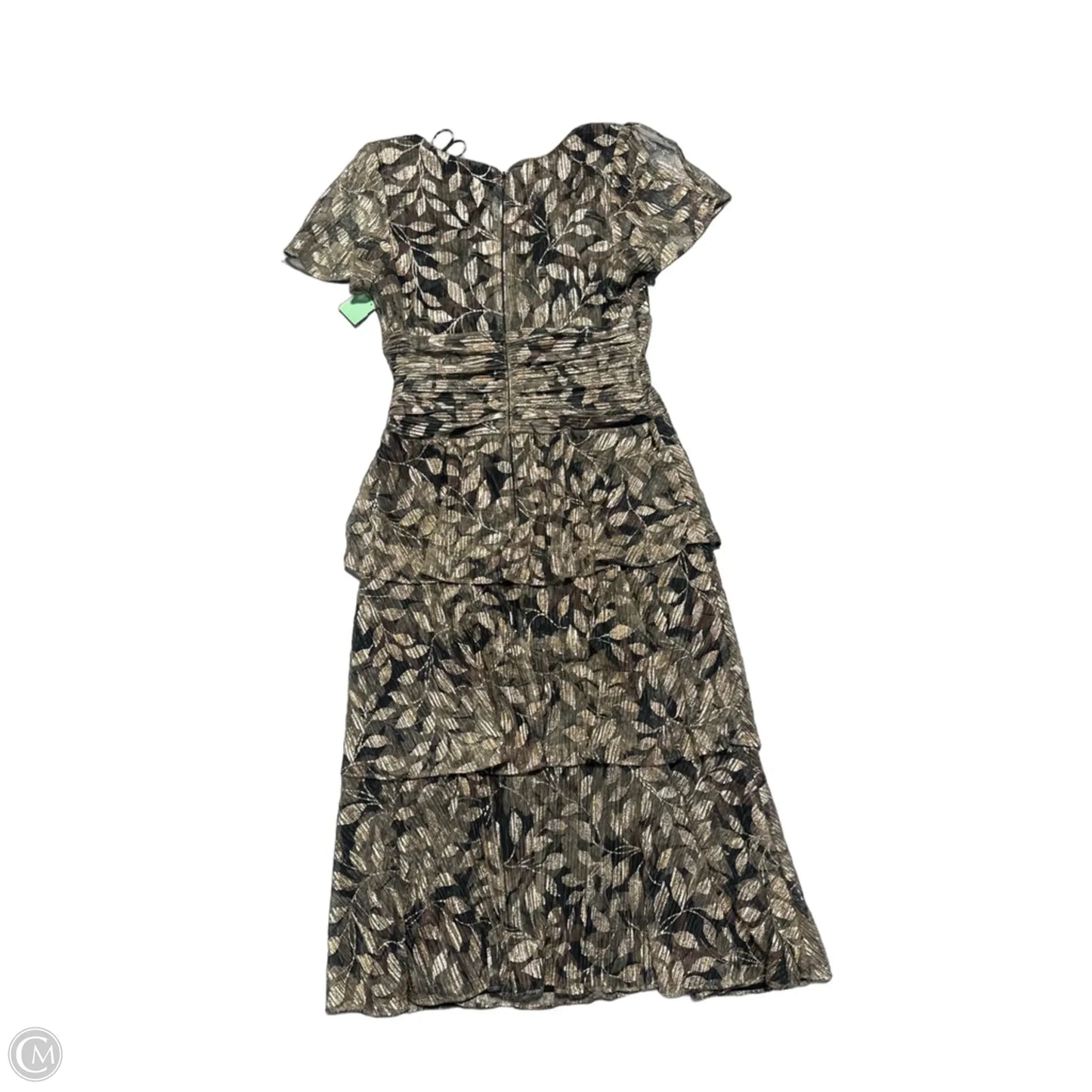 Dress Casual Midi By Sl Fashions In Gold & Green, Size: M