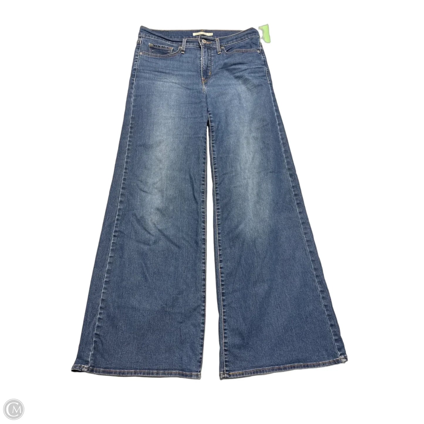 Jeans Wide Leg By Levis In Blue Denim, Size: 8