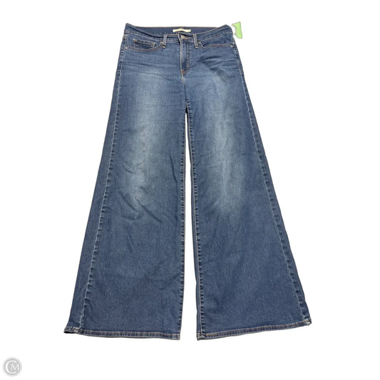 Jeans Wide Leg By Levis In Blue Denim, Size: 8