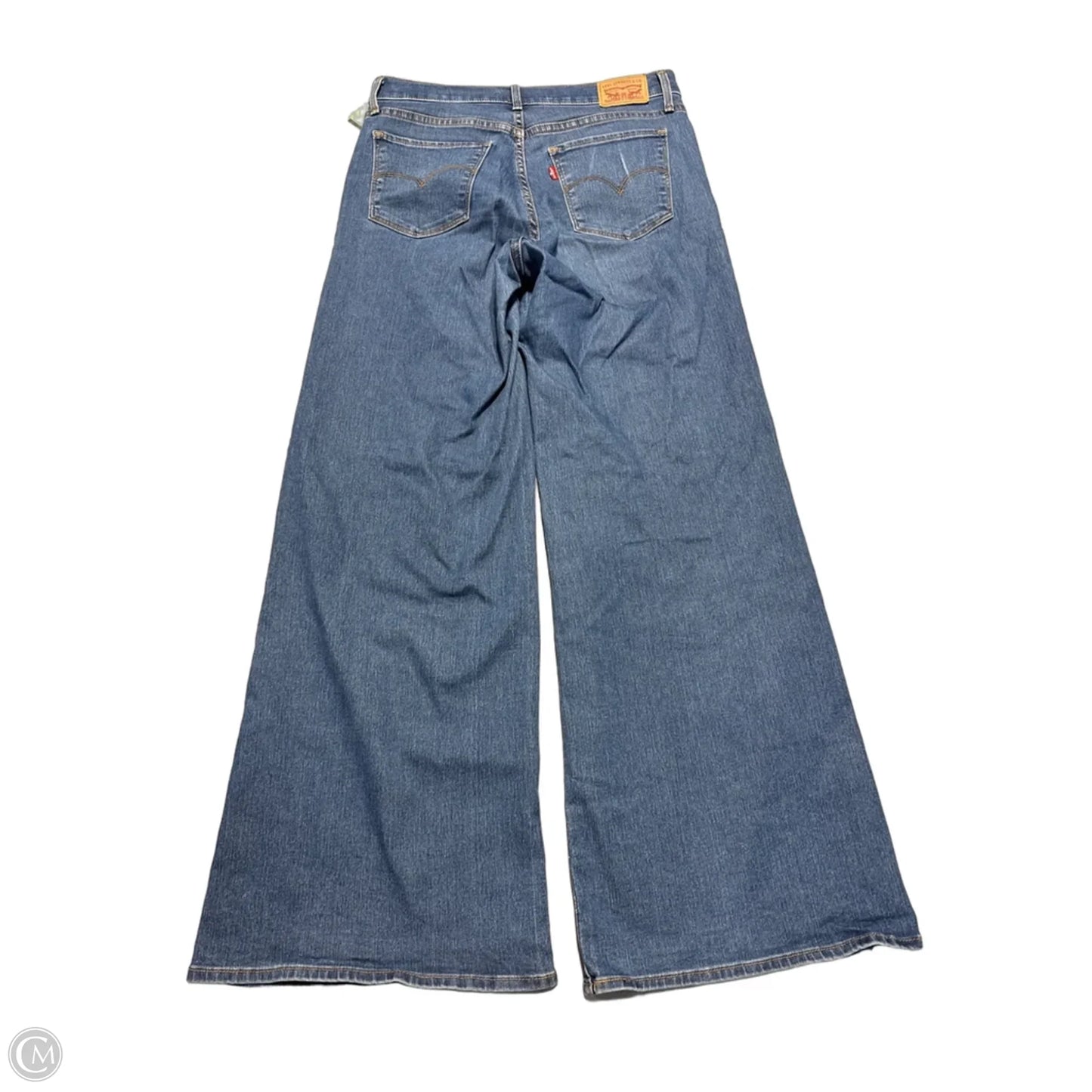 Jeans Wide Leg By Levis In Blue Denim, Size: 8