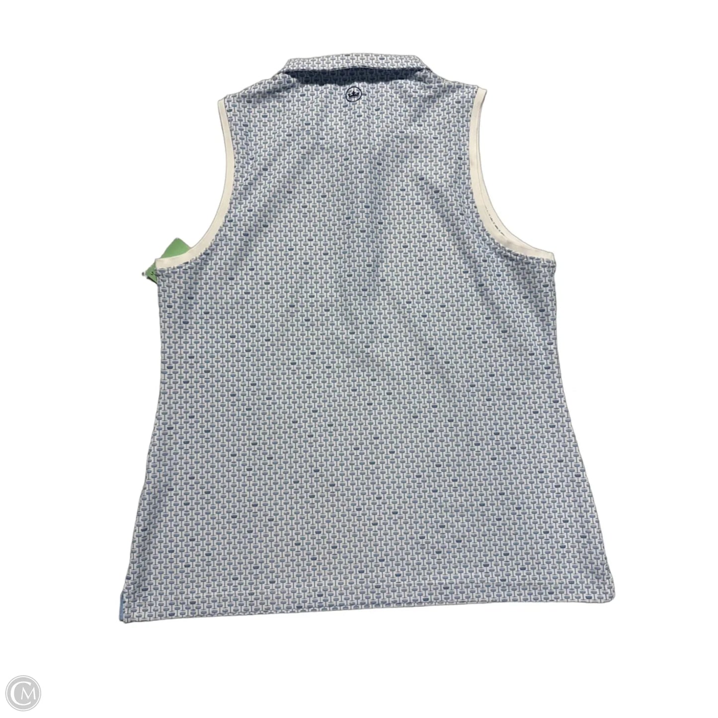 Athletic Tank Top By Peter Millar In Blue & White, Size: L