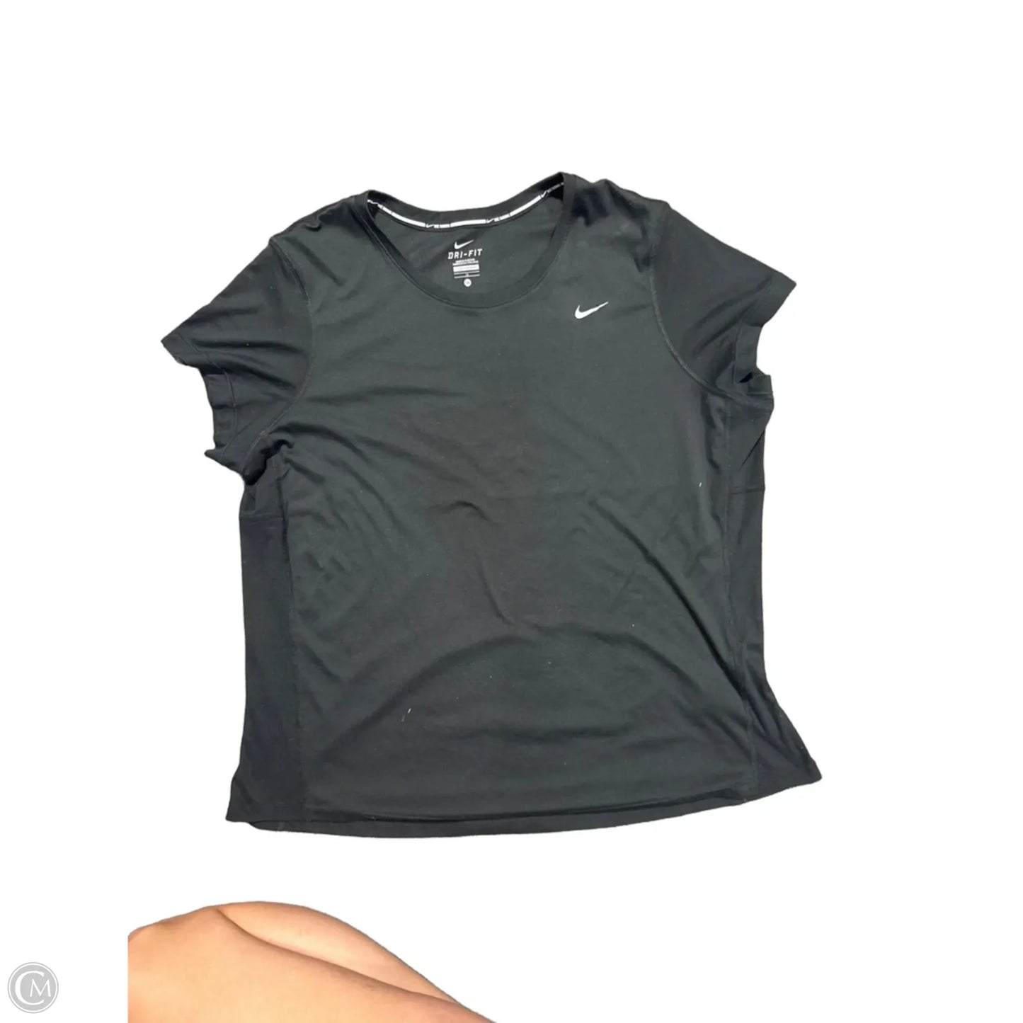 Athletic Top Short Sleeve By Nike In Black, Size: 1x