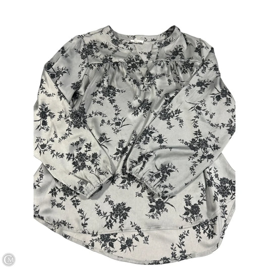 Top Long Sleeve By Maurices In Floral Print, Size: Xxl