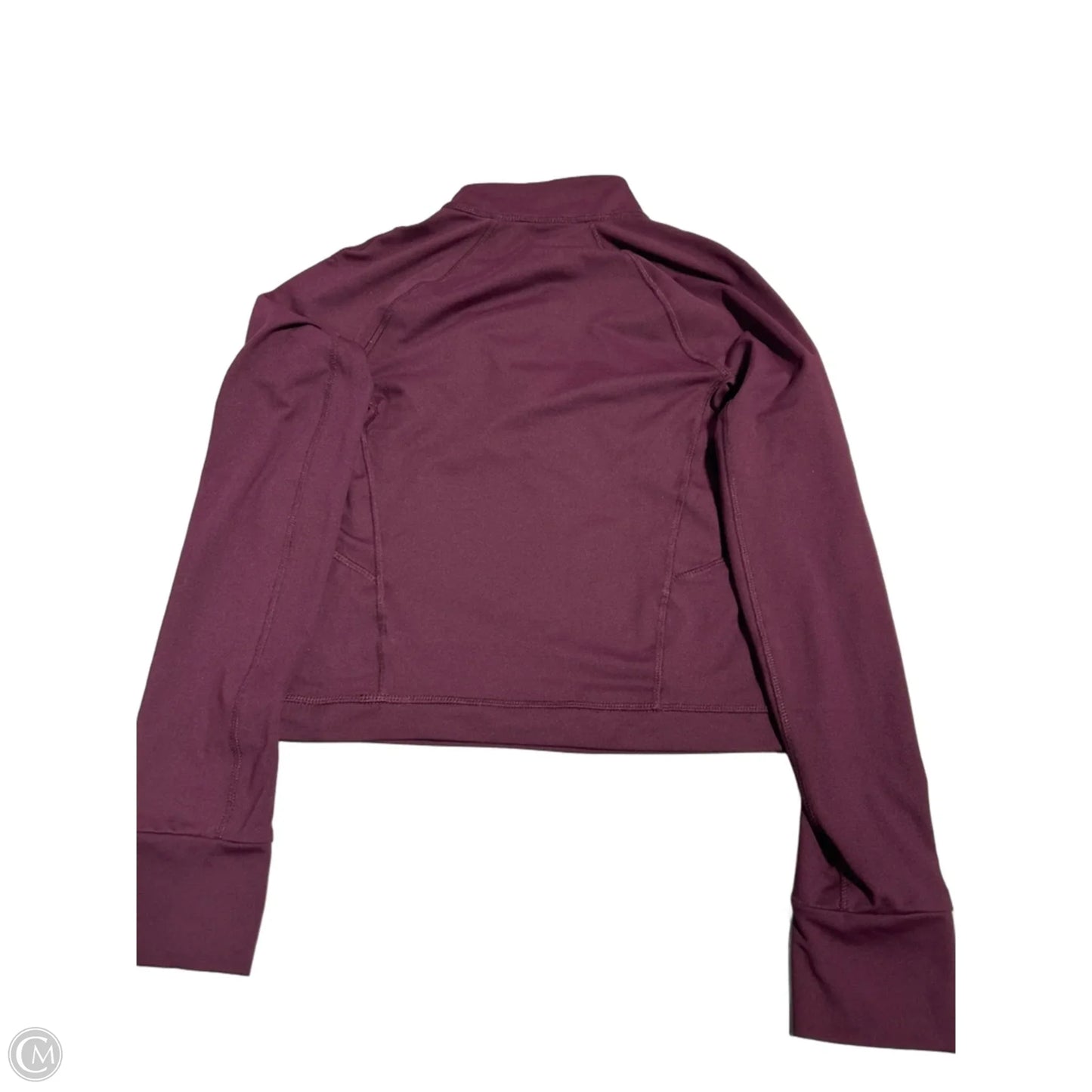 Athletic Jacket By Apana In Maroon, Size: S