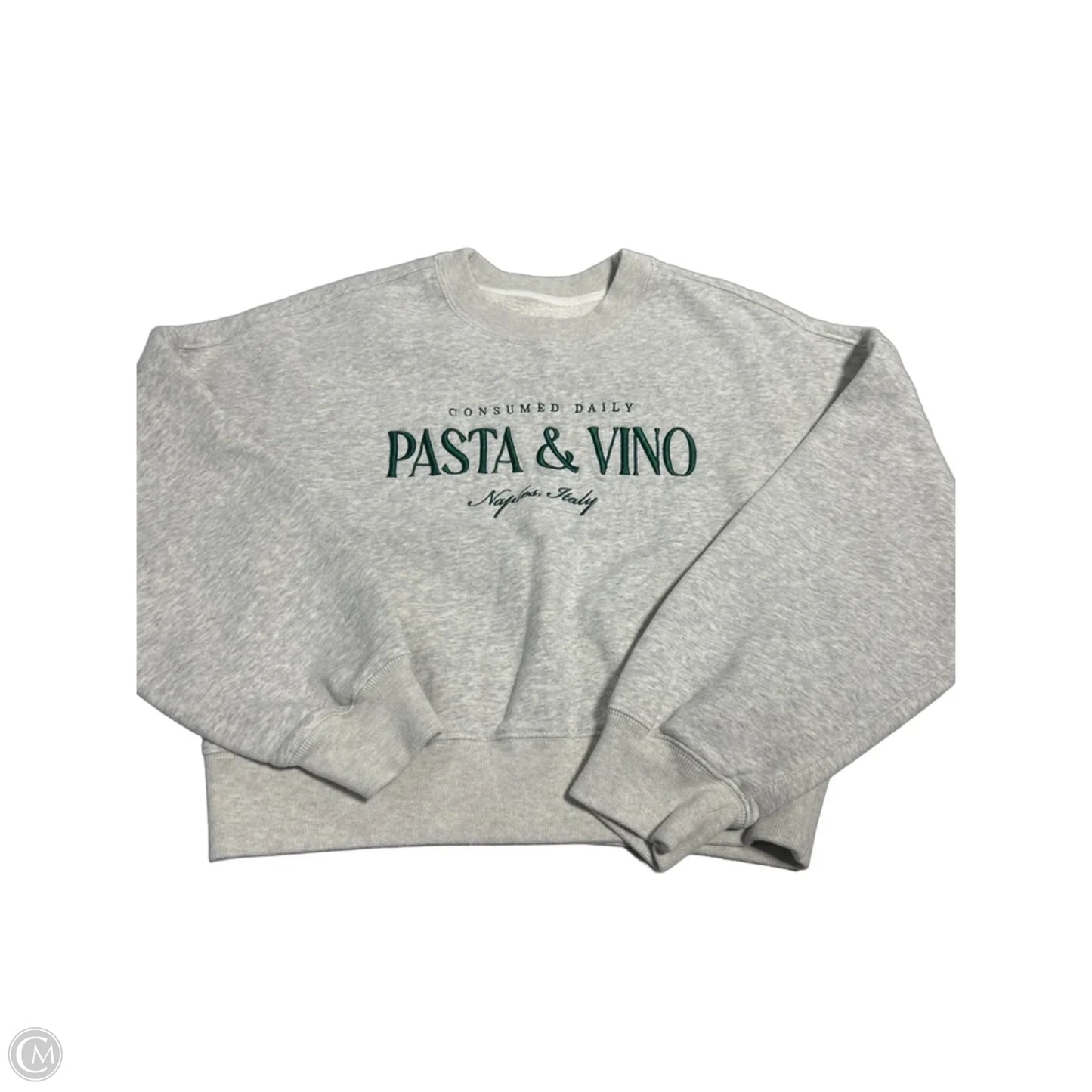 Athletic Sweatshirt Crewneck By Abercrombie And Fitch In Grey, Size: S