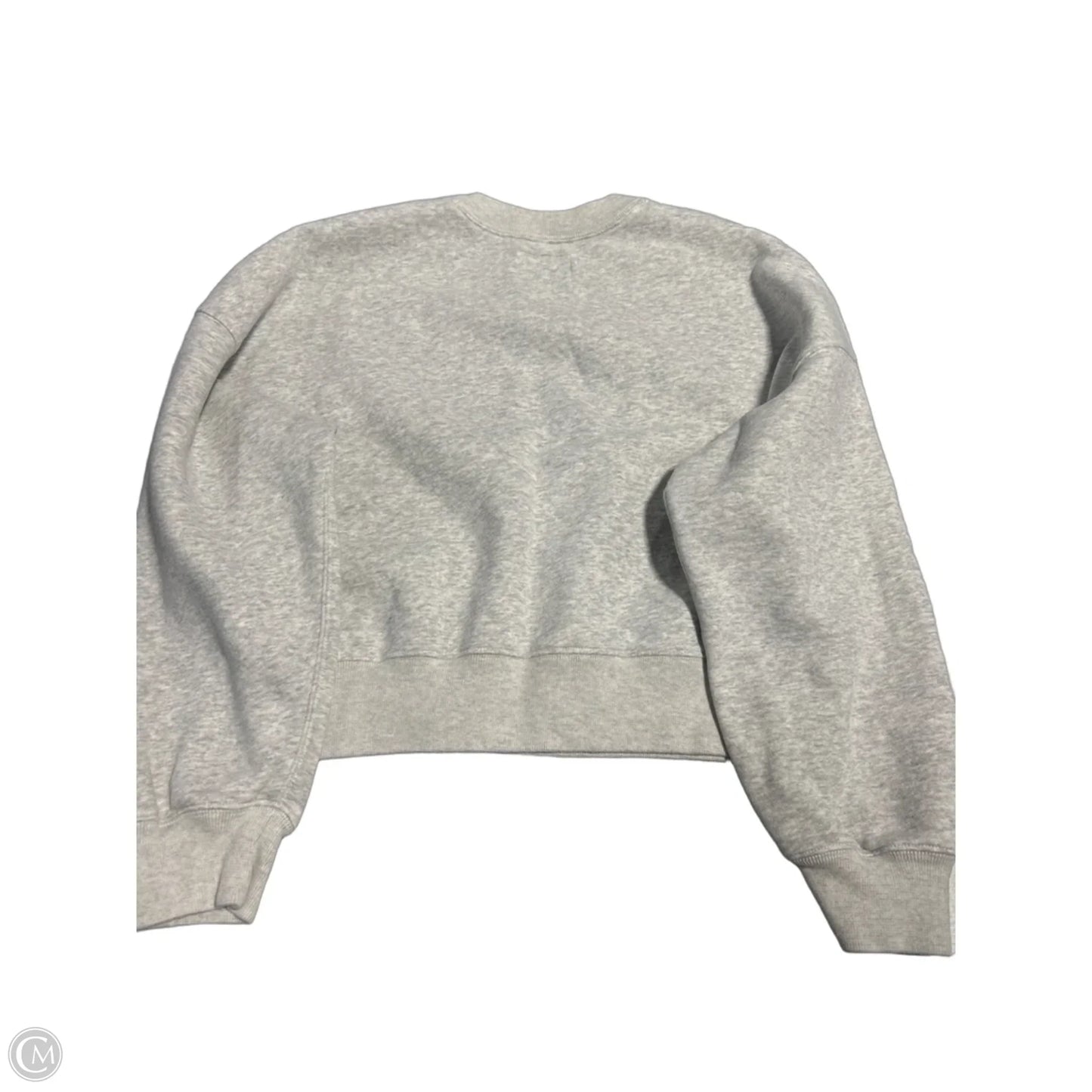 Athletic Sweatshirt Crewneck By Abercrombie And Fitch In Grey, Size: S