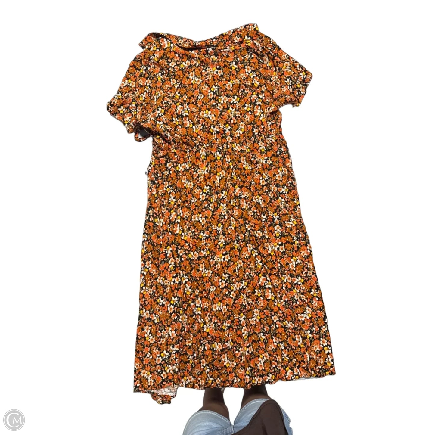 Dress Casual Midi By Msk In Orange, Size: 3x