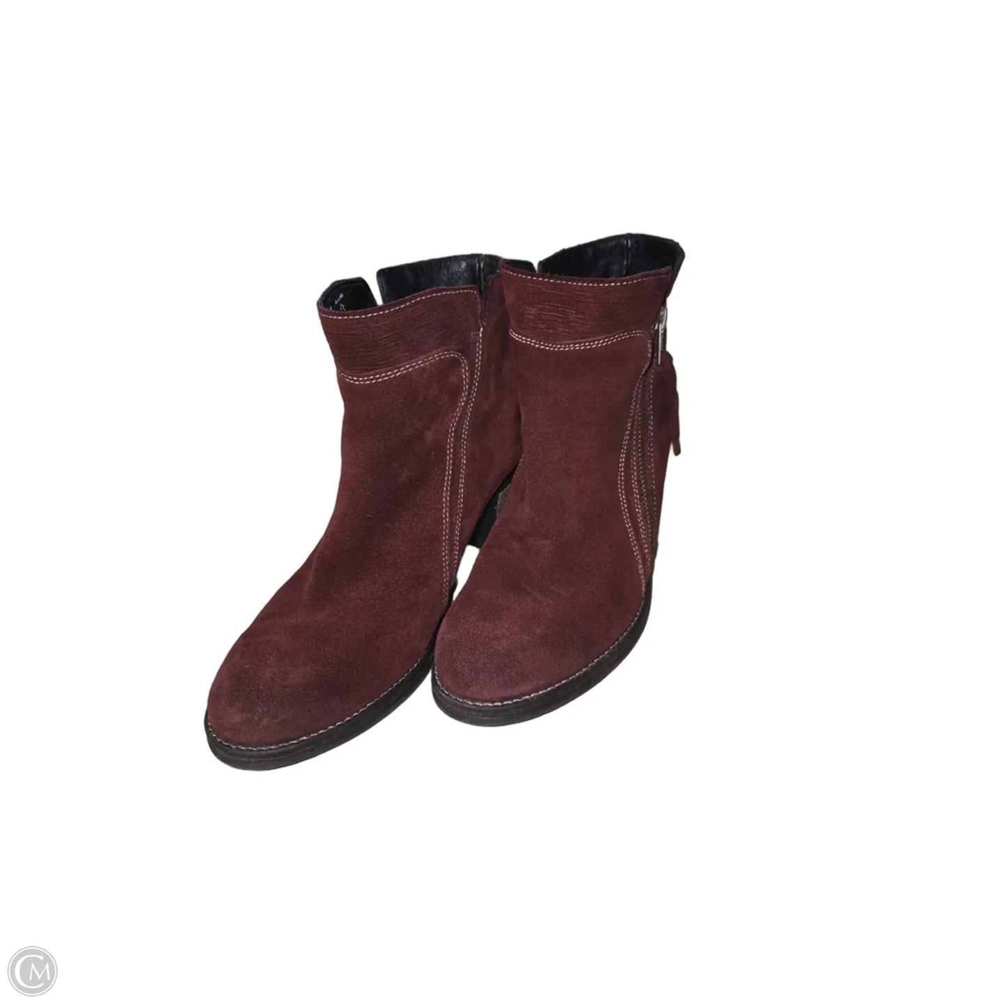 Boots Ankle Heels By Taos In Brown, Size: 8.5