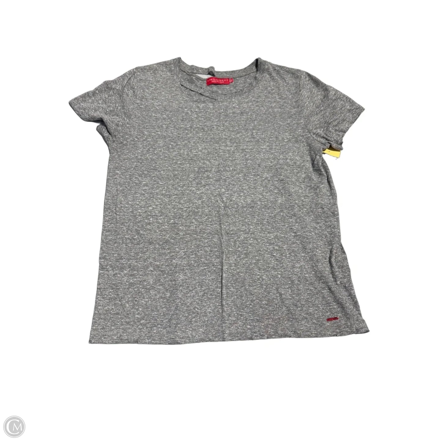 Top Short Sleeve By Cmc In Grey, Size: M