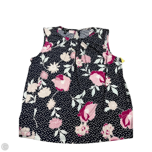 Top Sleeveless By Jones New York In Floral Print, Size: Xl