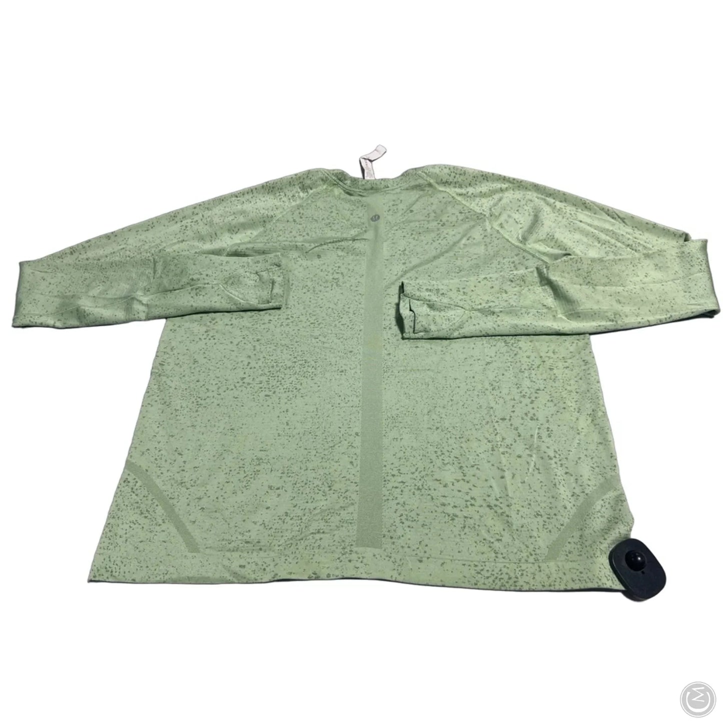 Athletic Top Long Sleeve Collar By Lululemon In Green, Size: 12