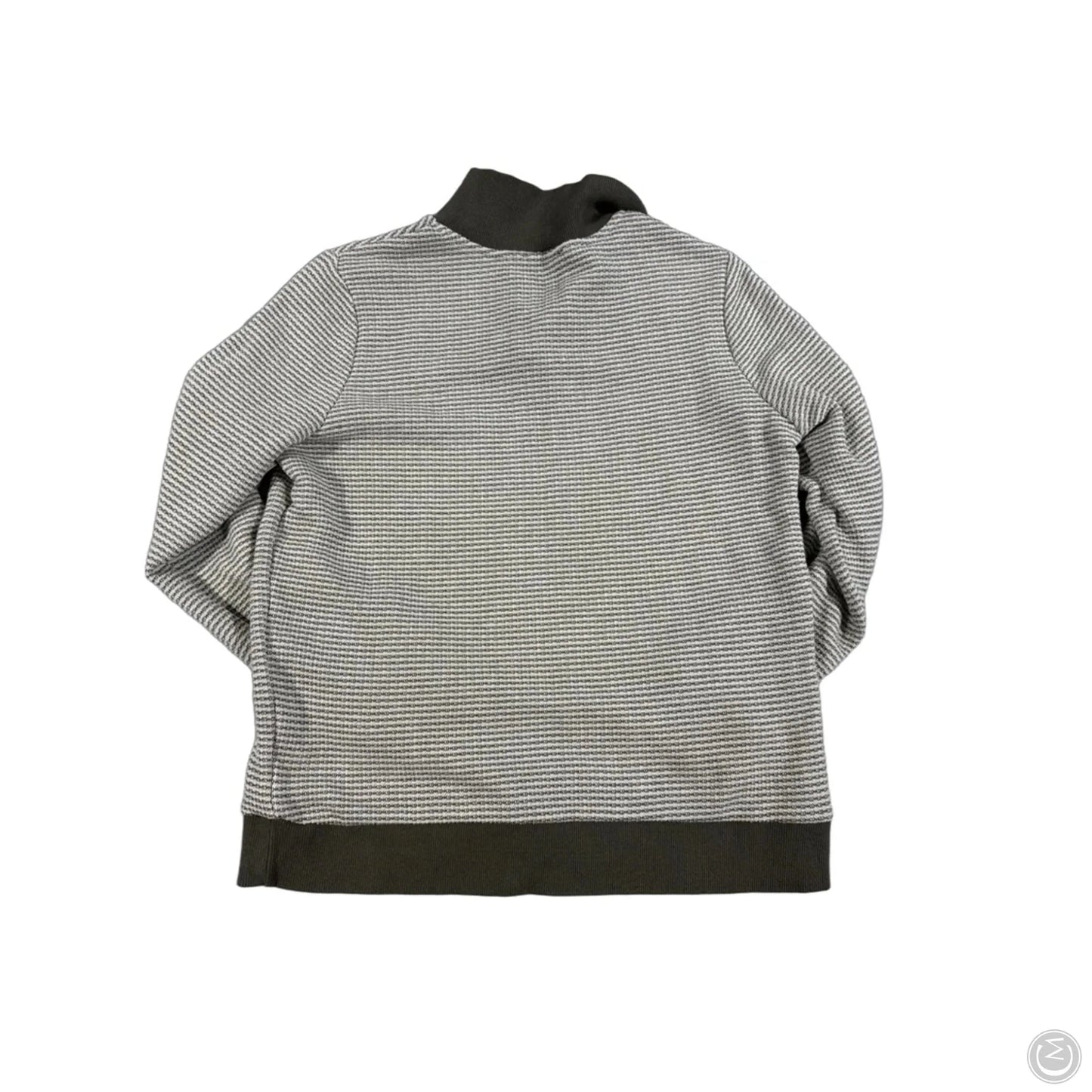 Top Long Sleeve By Doe & Rae In Green & White, Size: S