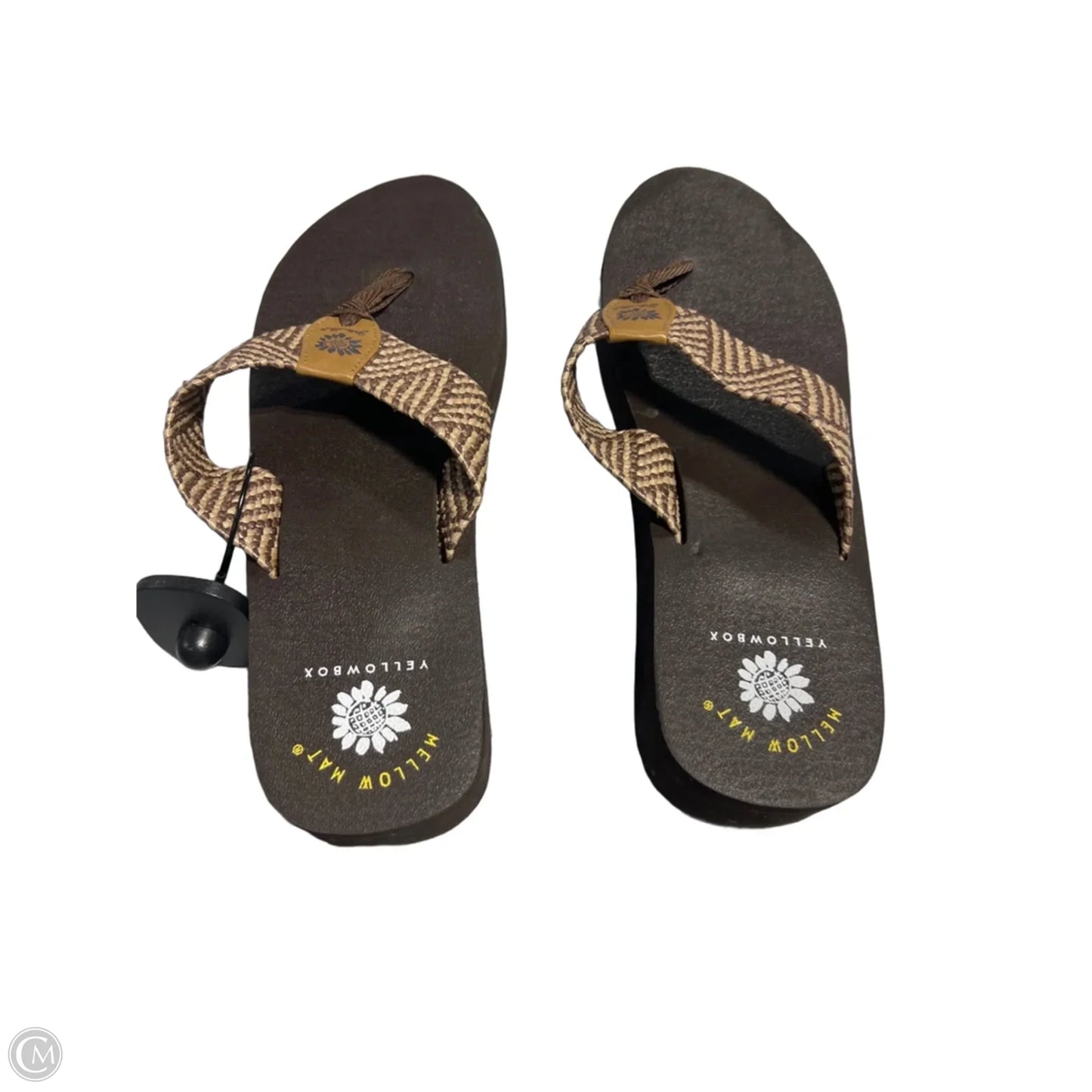 Sandals Heels Wedge By Cmc In Brown, Size: 9.5