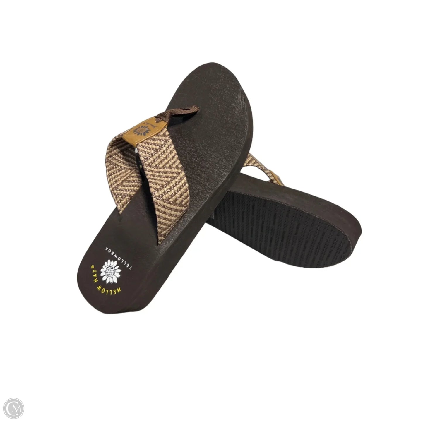 Sandals Heels Wedge By Cmc In Brown, Size: 9.5