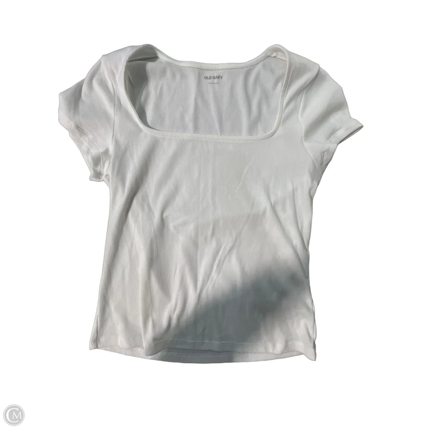 Top Short Sleeve By Old Navy In White, Size: L