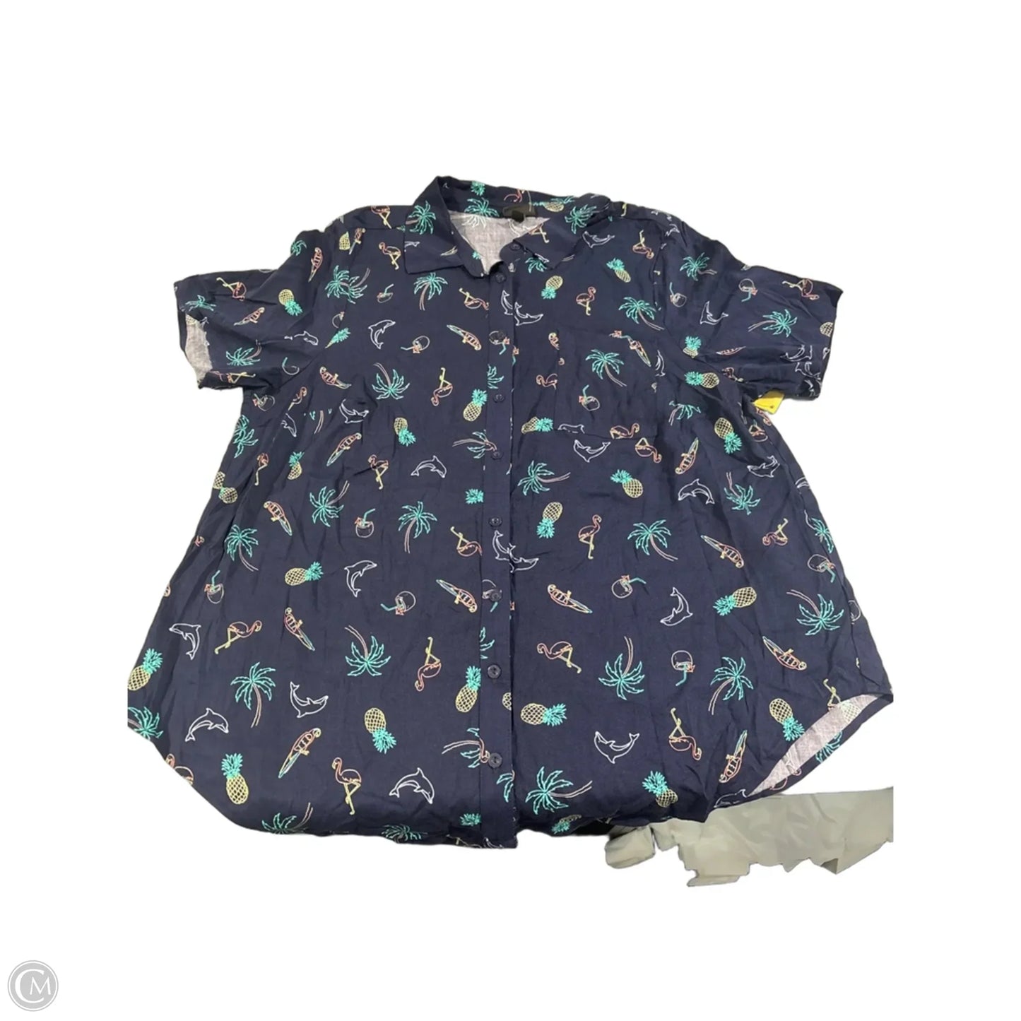 Top Short Sleeve By Torrid In Navy, Size: 2x