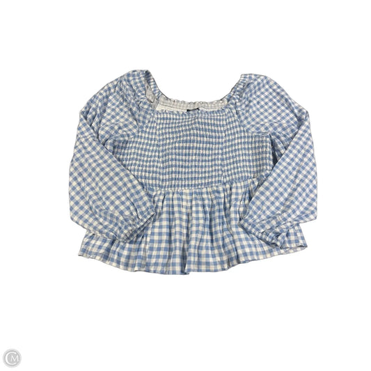Top Long Sleeve By Torrid In Blue & White, Size: 2x
