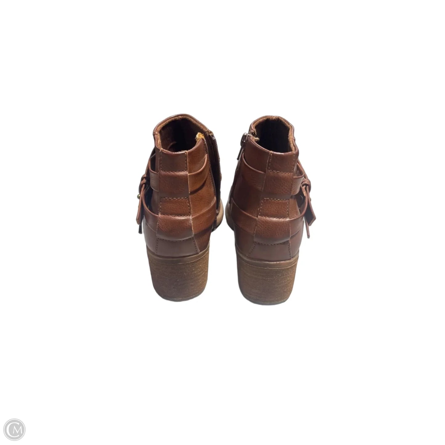 Boots Ankle Heels By Boc In Brown, Size: 9