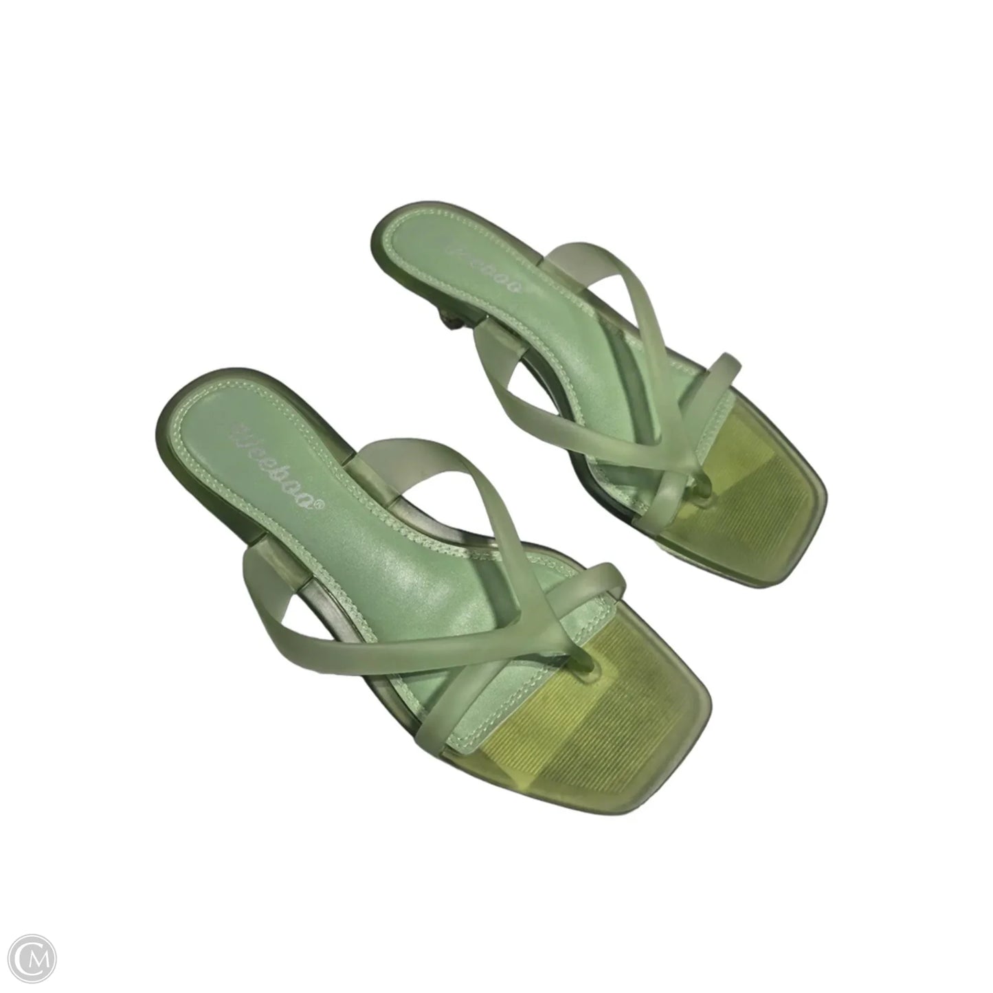 Shoes Heels Kitten By Cmc In Green, Size: 7