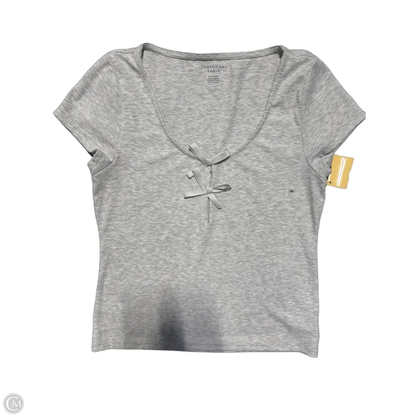 Top Short Sleeve By American Eagle In Grey, Size: Xl