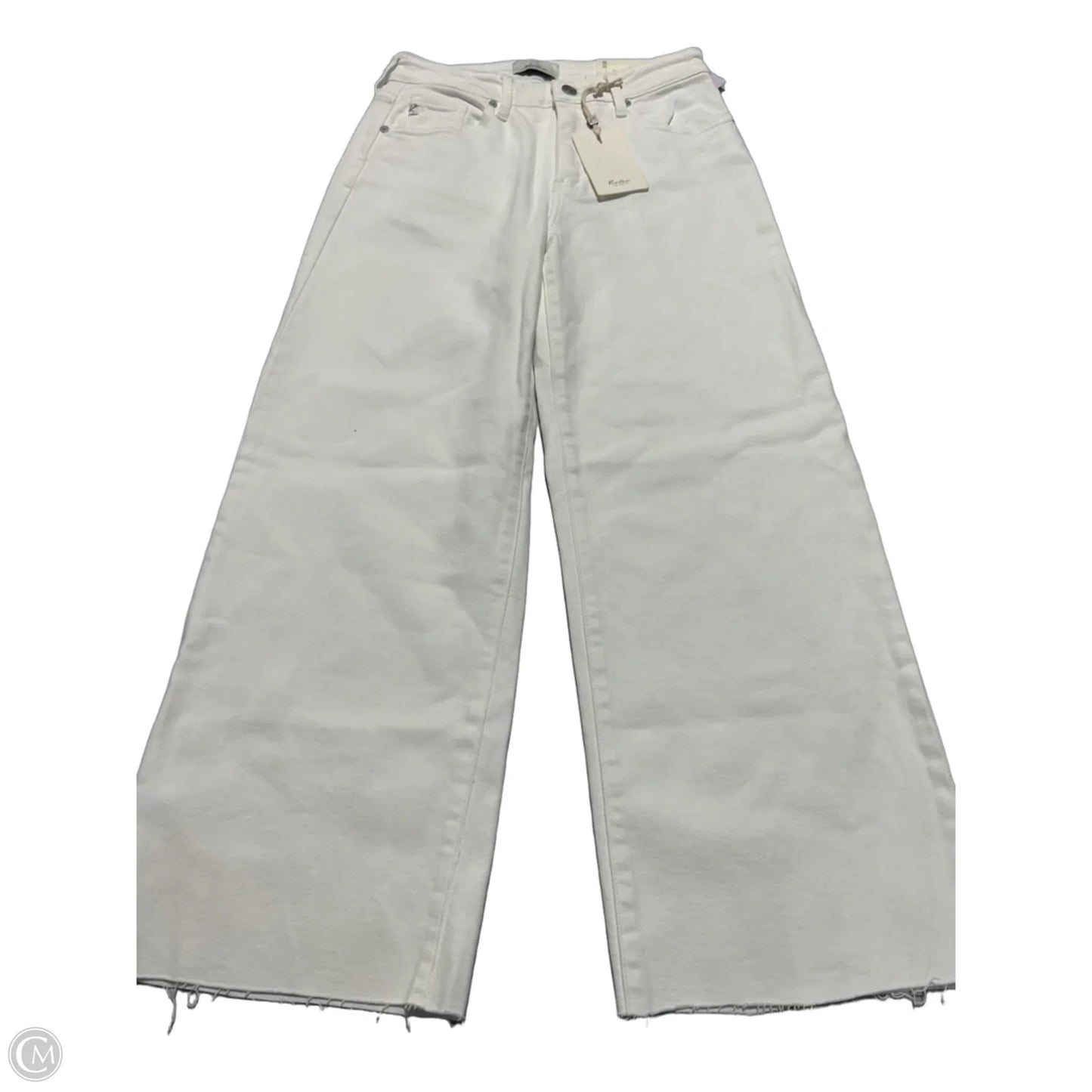 Jeans Wide Leg By Kancan In White, Size: 2