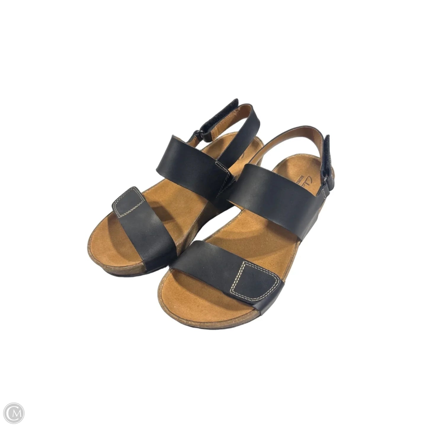Sandals Heels Wedge By Classic Collection In Black, Size: 7.5