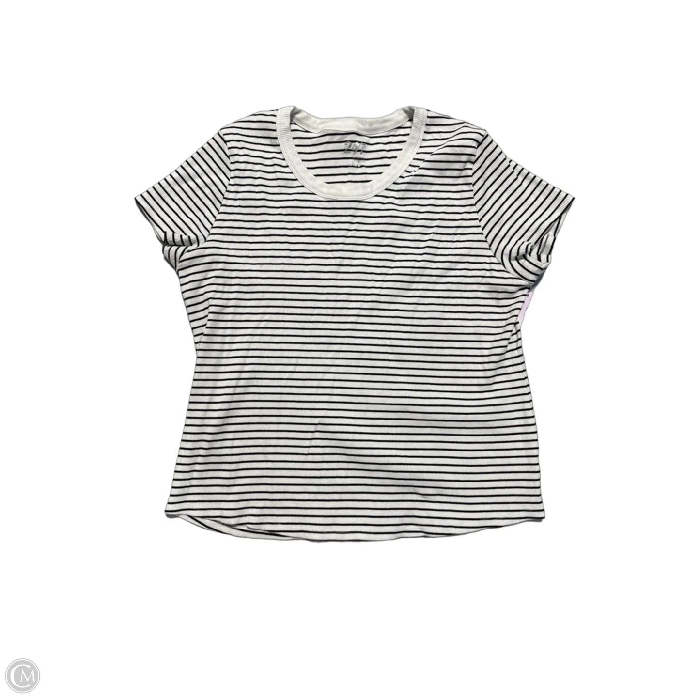 Top Short Sleeve By Maurices In Striped Pattern, Size: 2x