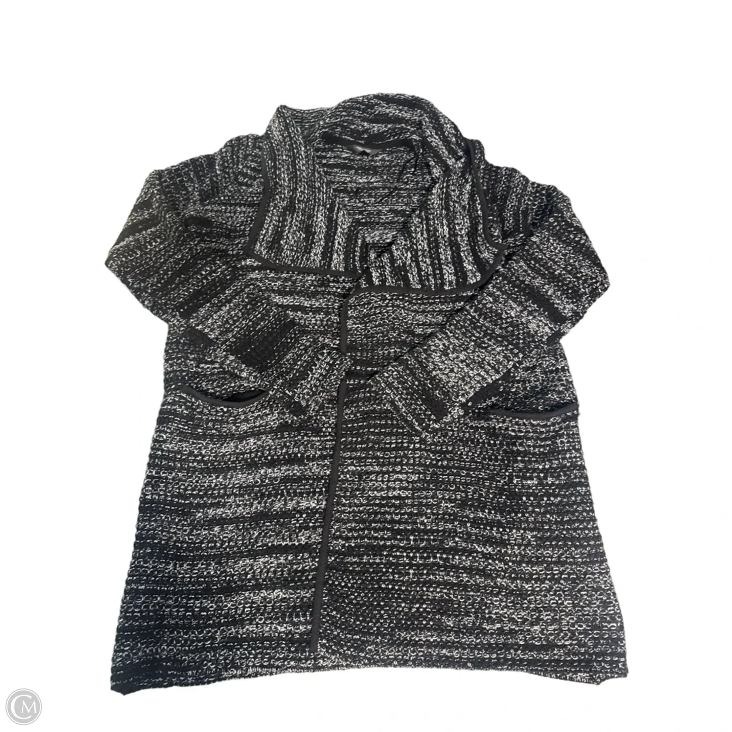 Cardigan By Simply Vera In Black & Grey, Size: M