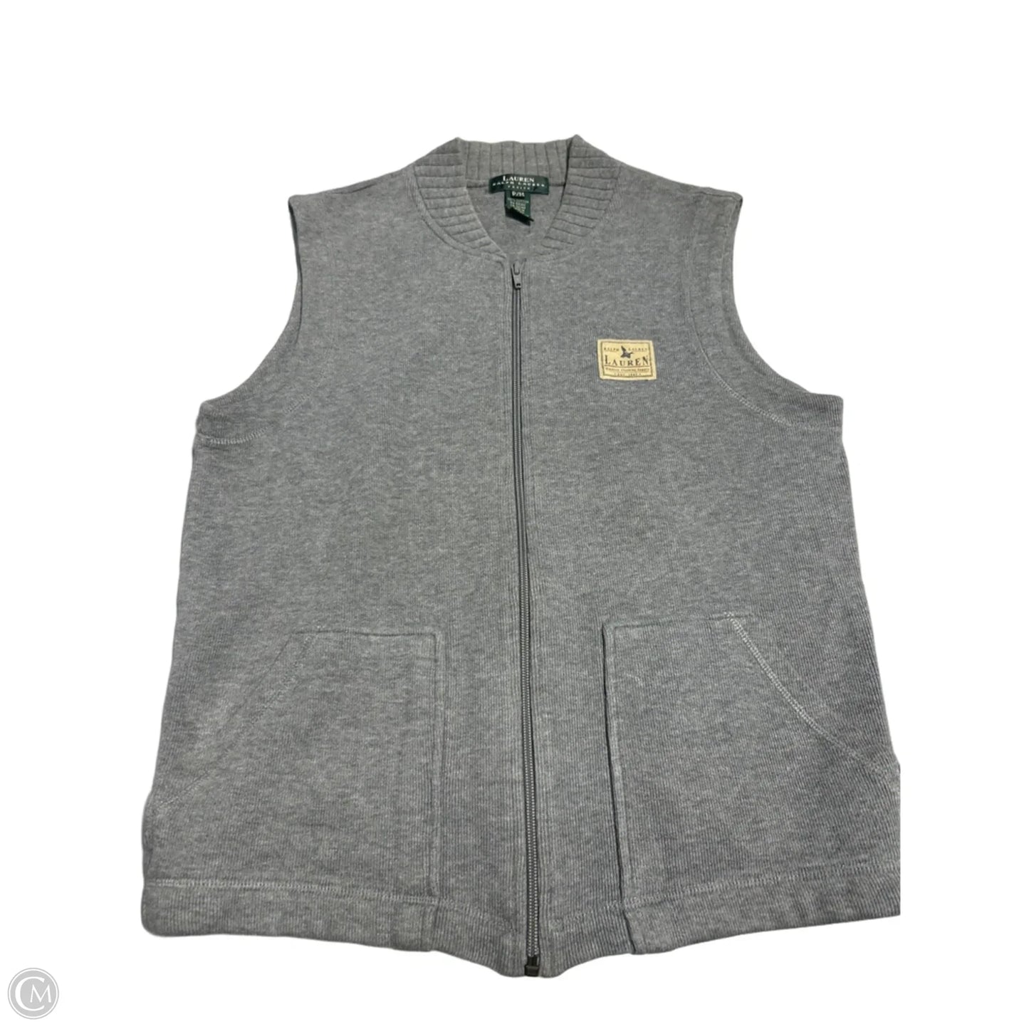 Vest Fleece By Lauren By Ralph Lauren In Grey, Size: M