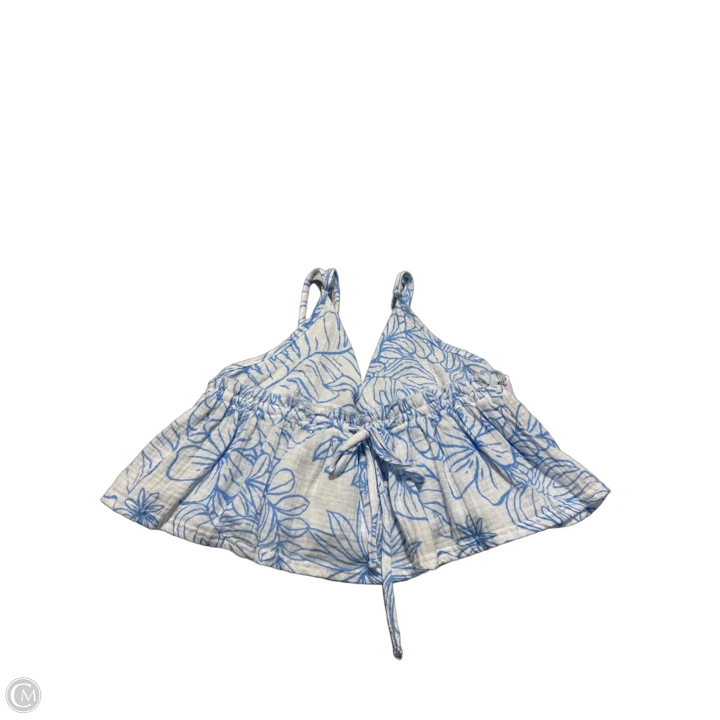 Tank Top By Ocean Drive In Blue & White, Size: S