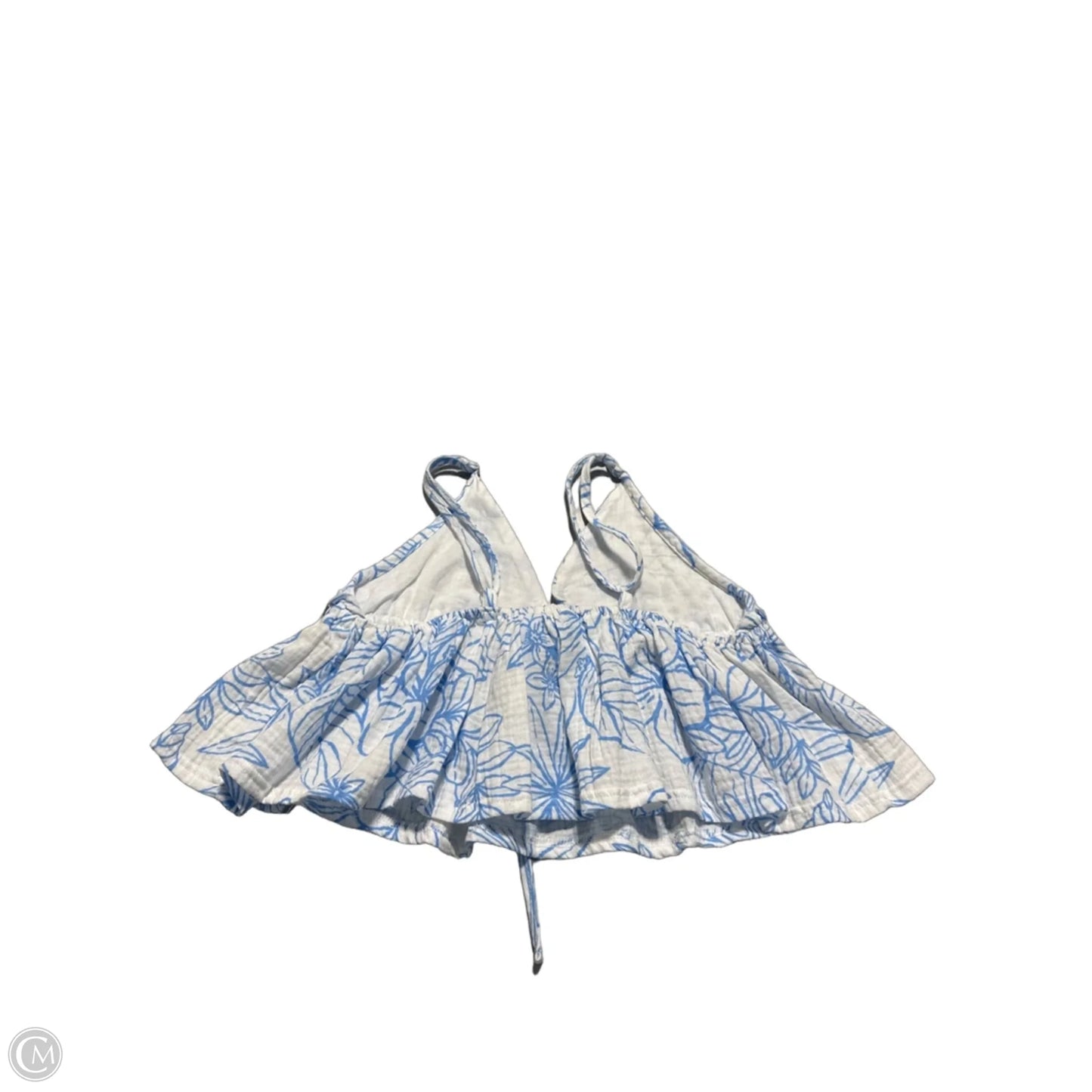 Tank Top By Ocean Drive In Blue & White, Size: S