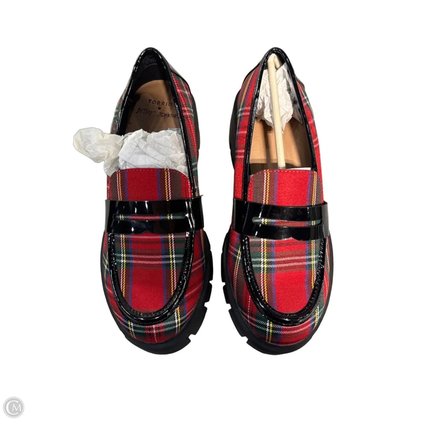 Shoes Sneakers Platform By Betsey Johnson In Black & Red, Size: 8.5