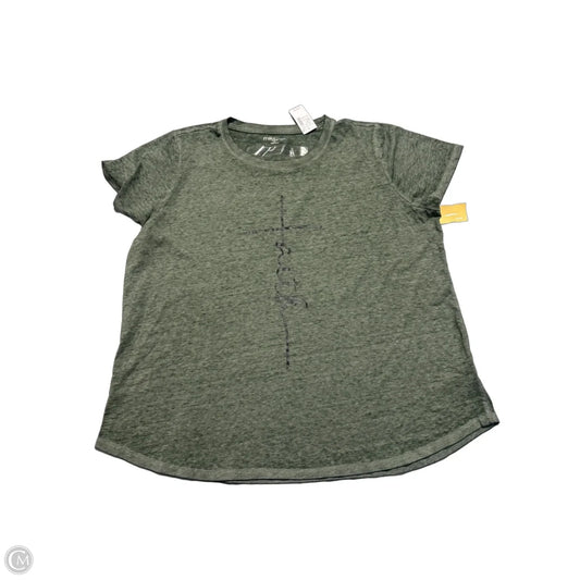 Top Short Sleeve By Maurices In Green, Size: Xxl