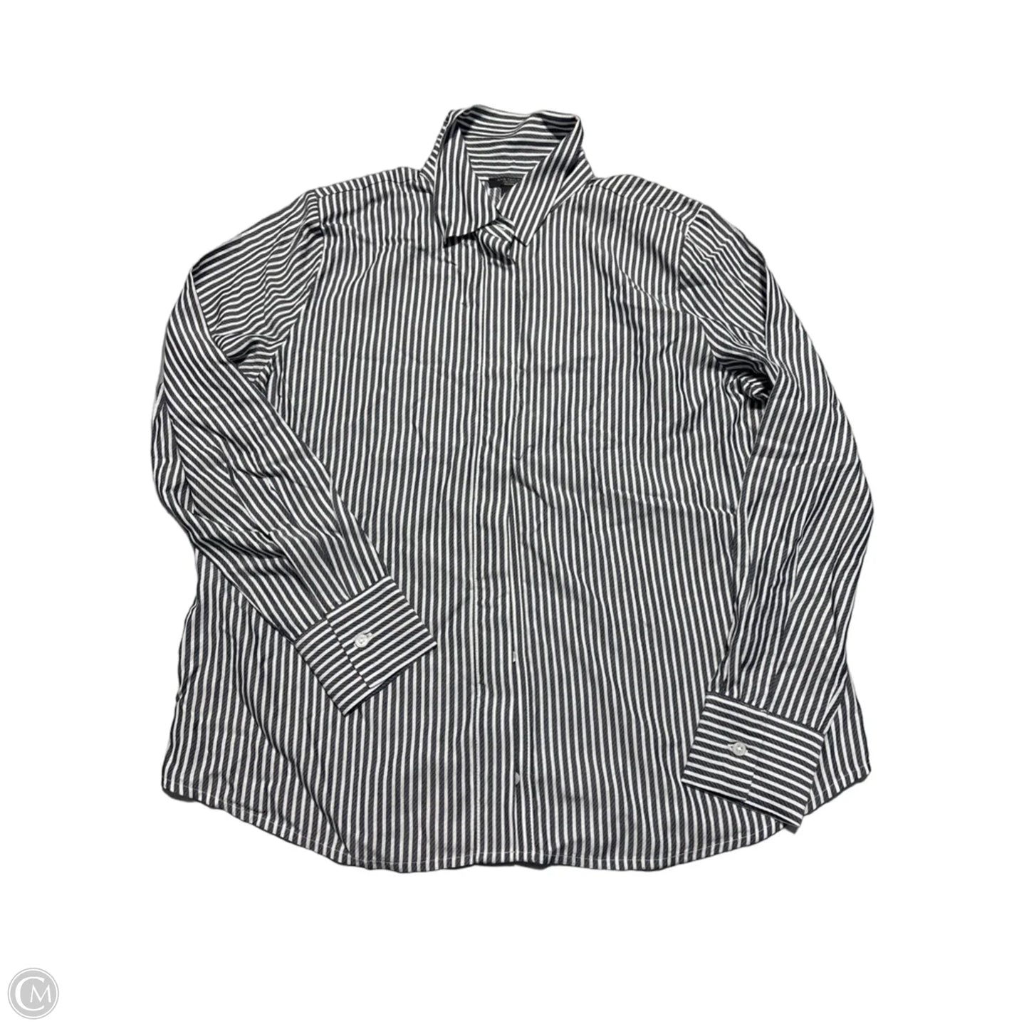 Top Long Sleeve By Ann Taylor In Striped Pattern, Size: S