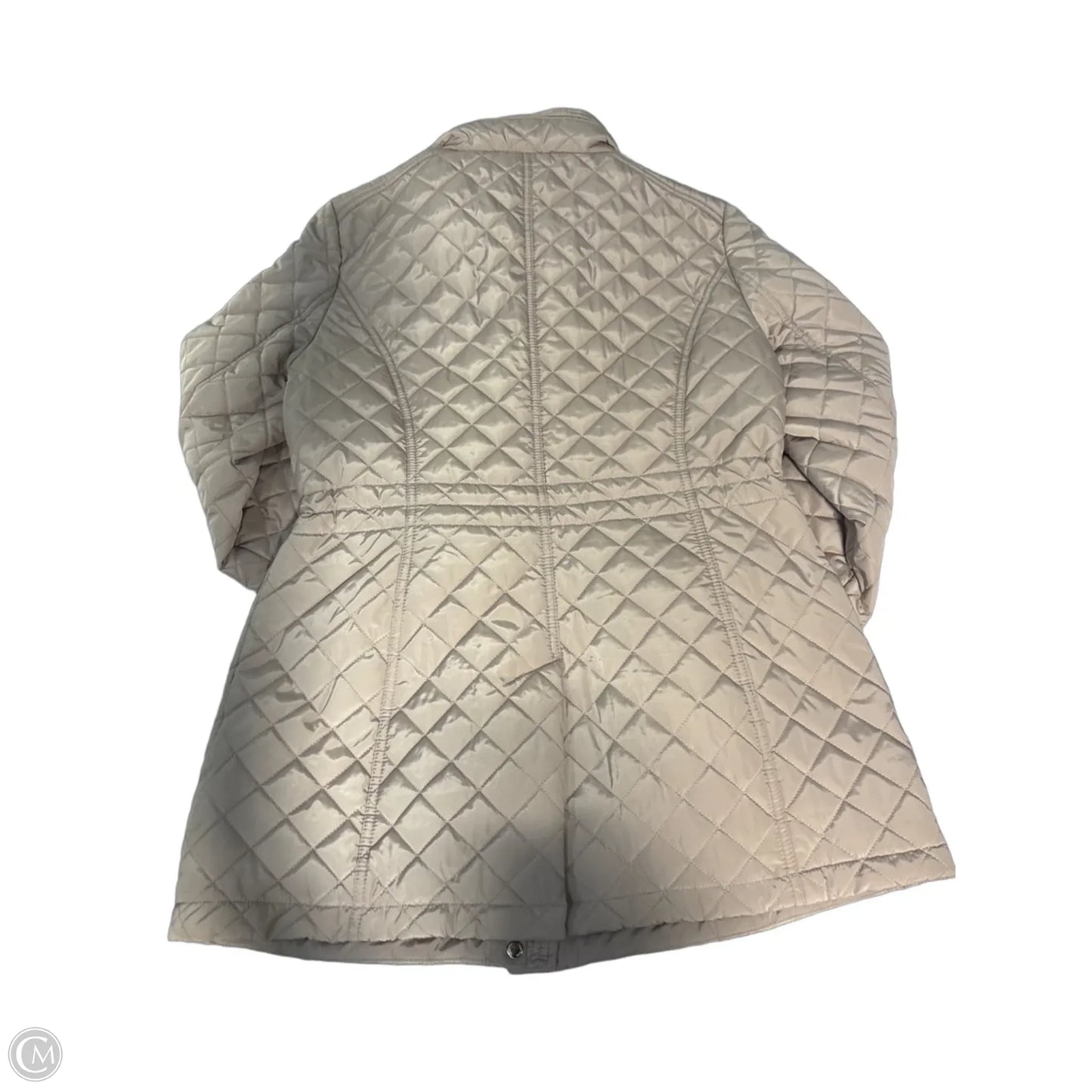 Jacket Puffer & Quilted By Calvin Klein In Tan, Size: L