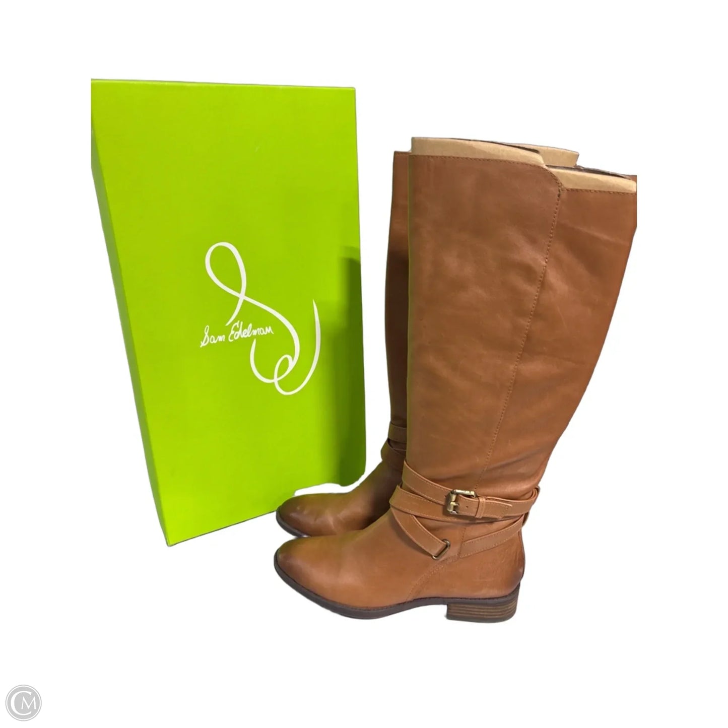 Boots Knee Heels By Sam Edelman In Tan, Size: 9