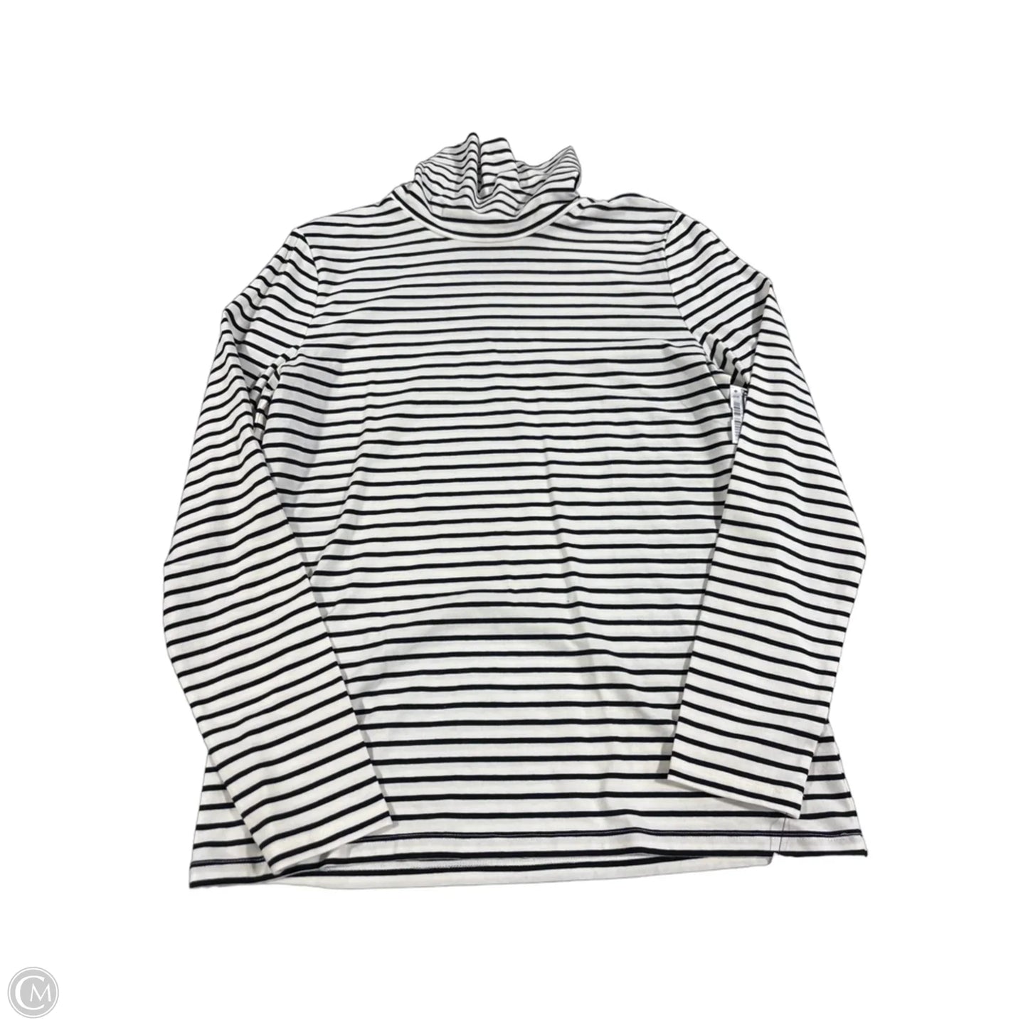 Top Long Sleeve By Talbots In Striped Pattern, Size: M