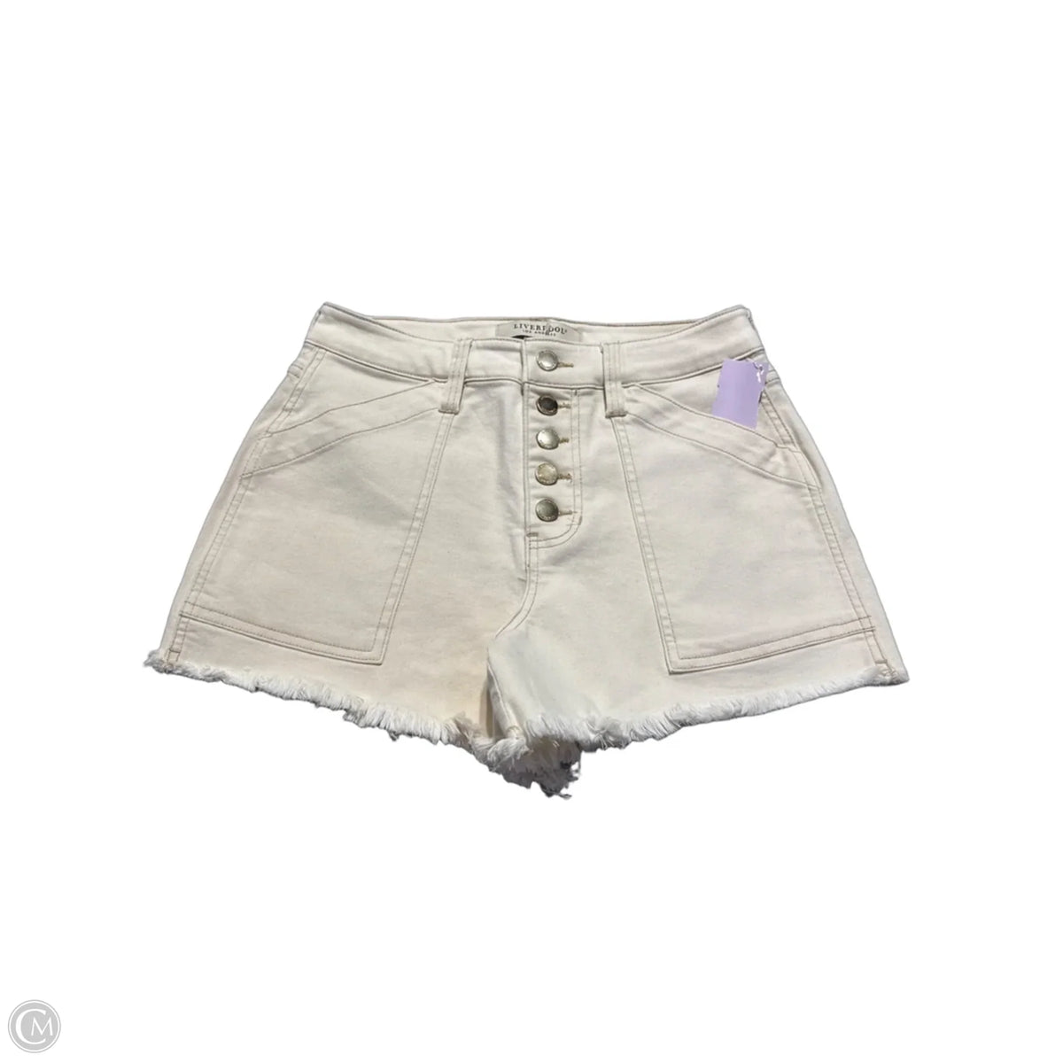 Shorts By Liverpool In Cream Denim, Size: 2