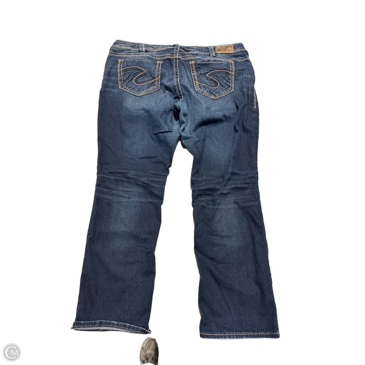 Jeans Boot Cut By Silver In Blue Denim, Size: 22